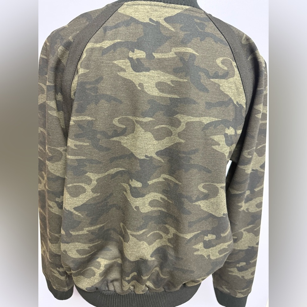 Liverpool Women's Dark Camouflage Bomber Jacket M, olive with black trim - Picture 6 of 16